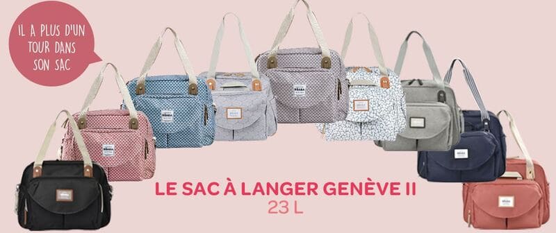 Les coloris du sac à langer Beaba Sydney II